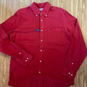 Southern Tide men’s medium classic fit long sleeve red button-down